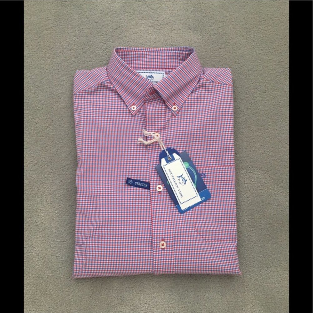 NWT Southern Tide Minicheck Shirt